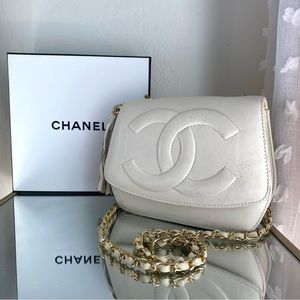 Vtg Chanel Timeless Crossbody bag with Tassel